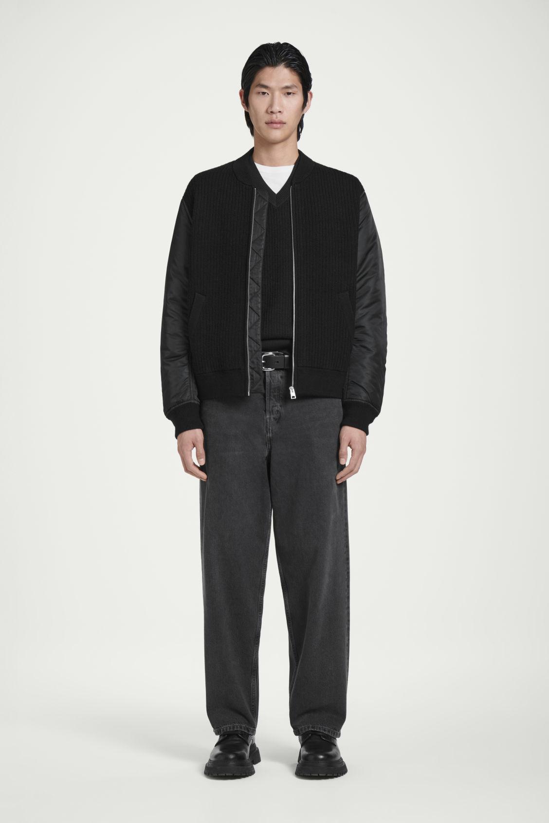 MERINO WOOL AND NYLON BOMBER JACKET Product Image