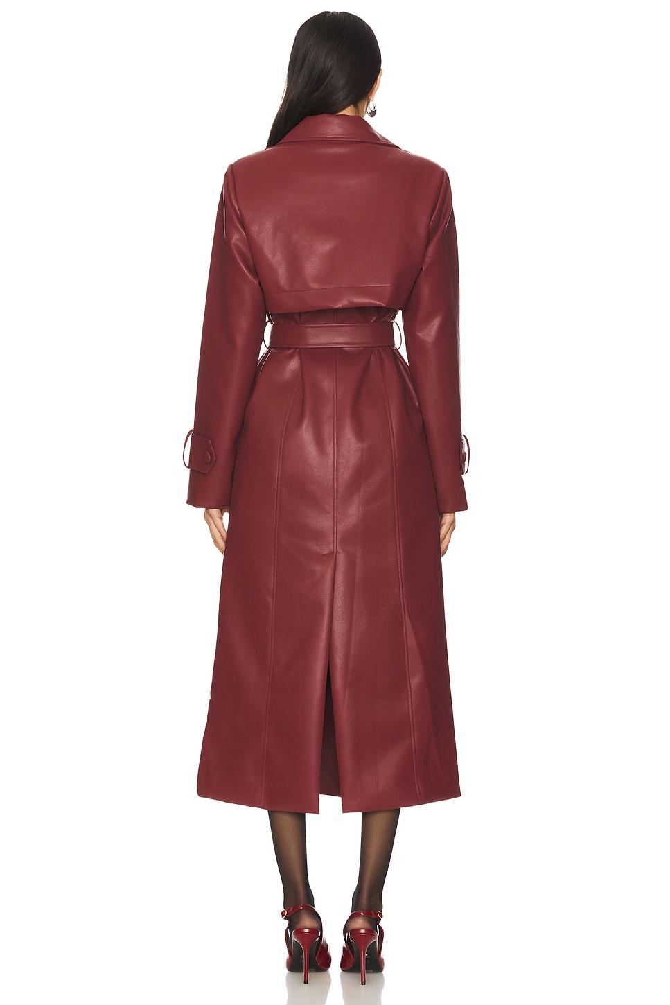 x REVOLVE Tyra Faux Leather Trenchcoat SNDYS Product Image