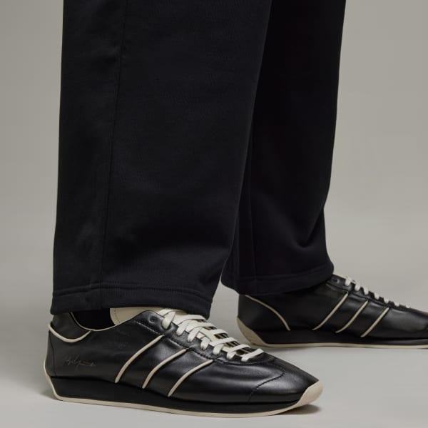 adidas Y-3 French Terry Wide Leg Pants Black S Womens Product Image