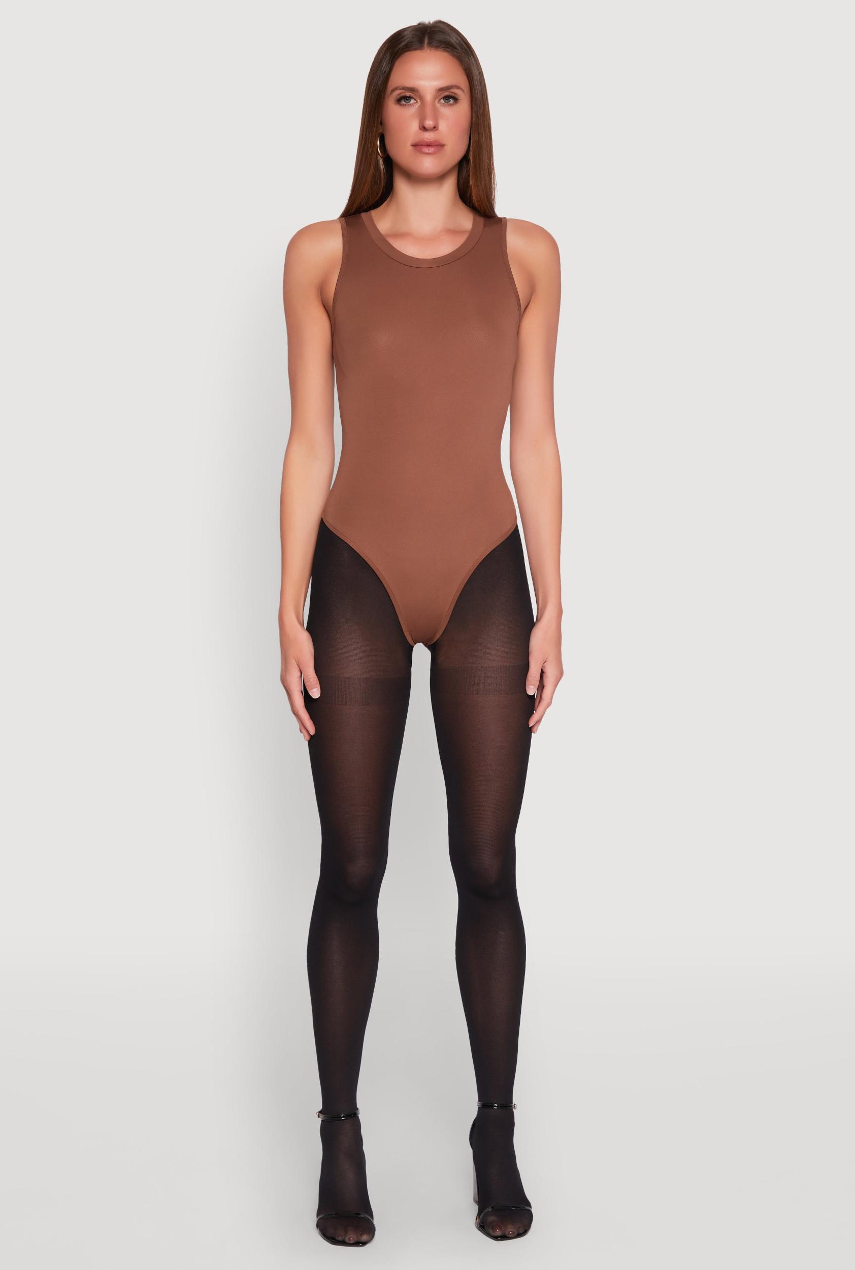 Womens Daisy Crew Neck Tank Bodysuit Product Image