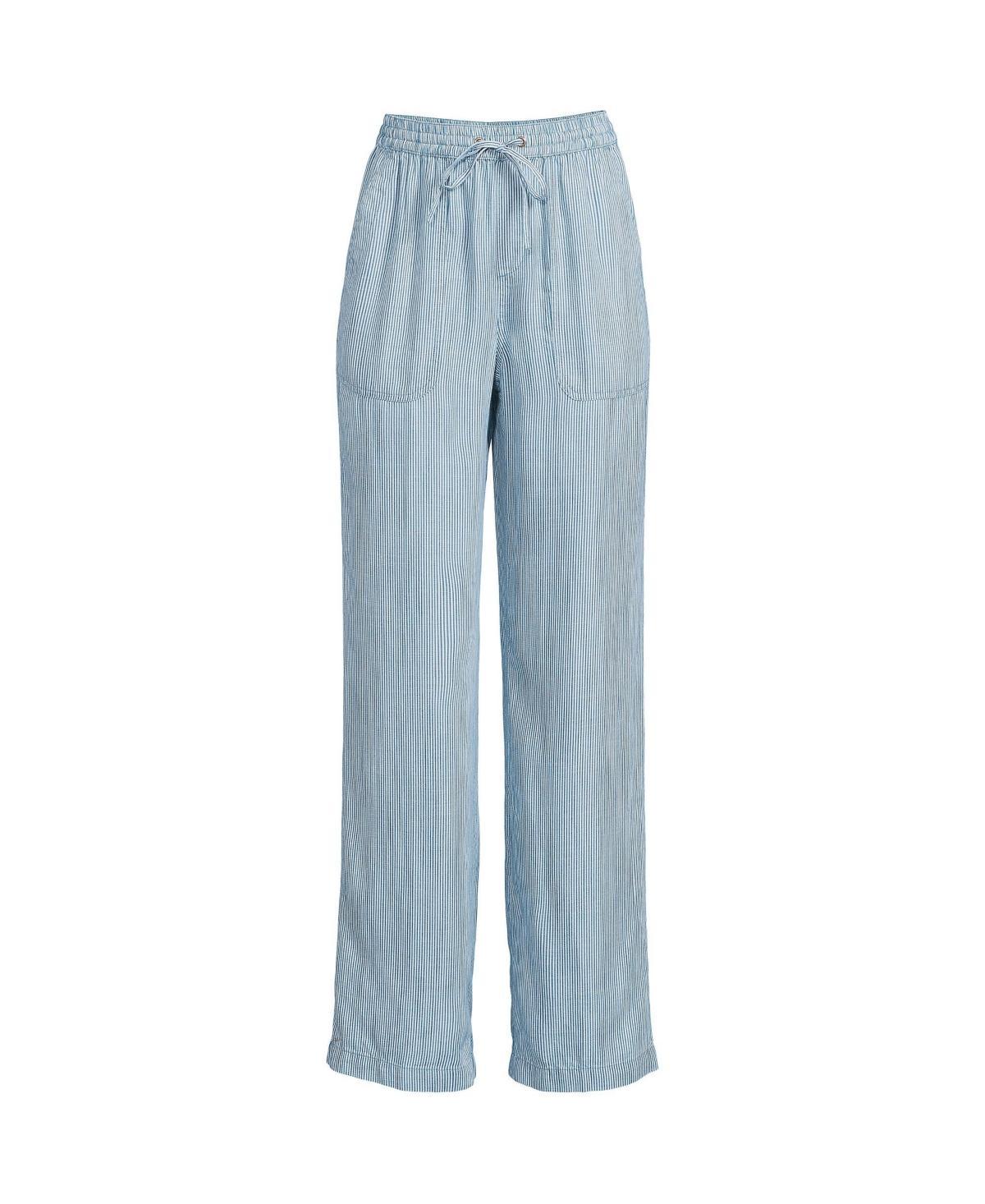 Women's Lands' End Tencel High-Rise Wide Leg Pants, Size: 12, Black Product Image