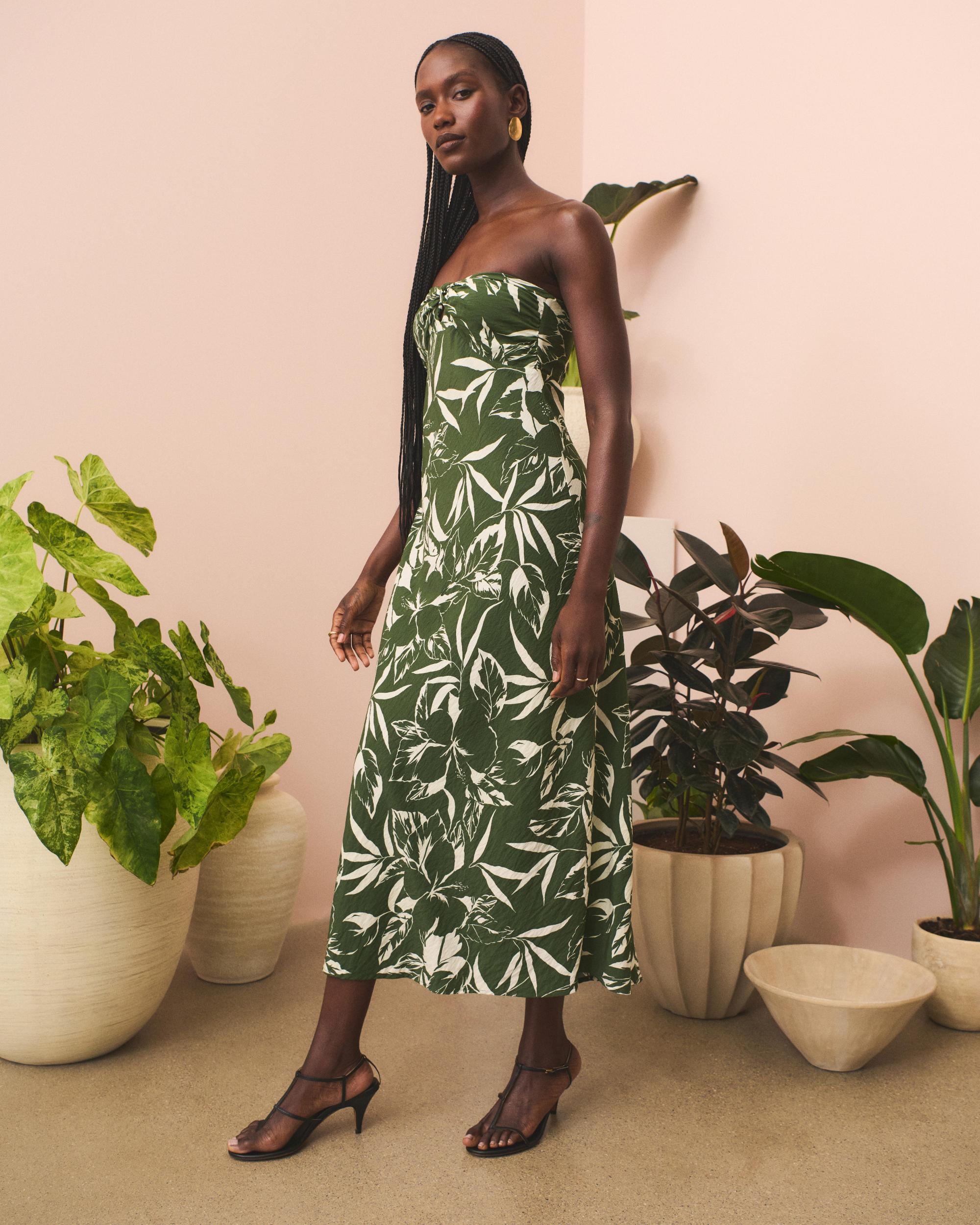 Strapless Twist-Front Maxi Dress Product Image