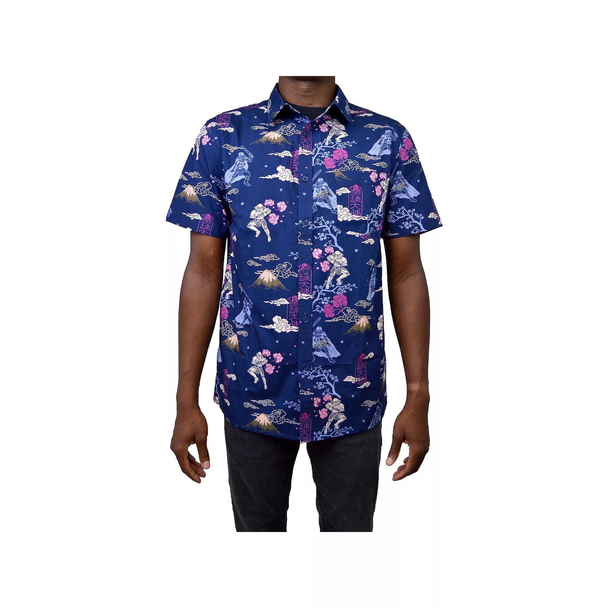 Men's Samurai Stormtrooper Button Up, Size: Medium, Blue Product Image
