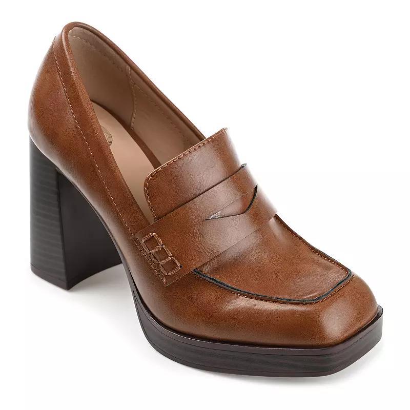 Journee Ezzey Womens Heeled Loafers Product Image