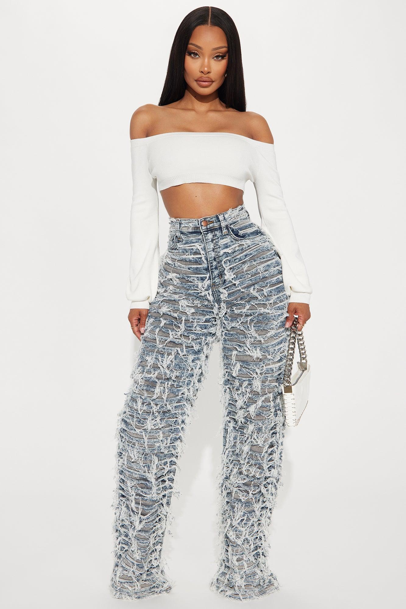 Lissy Off Shoulder Sweater - Ivory Product Image