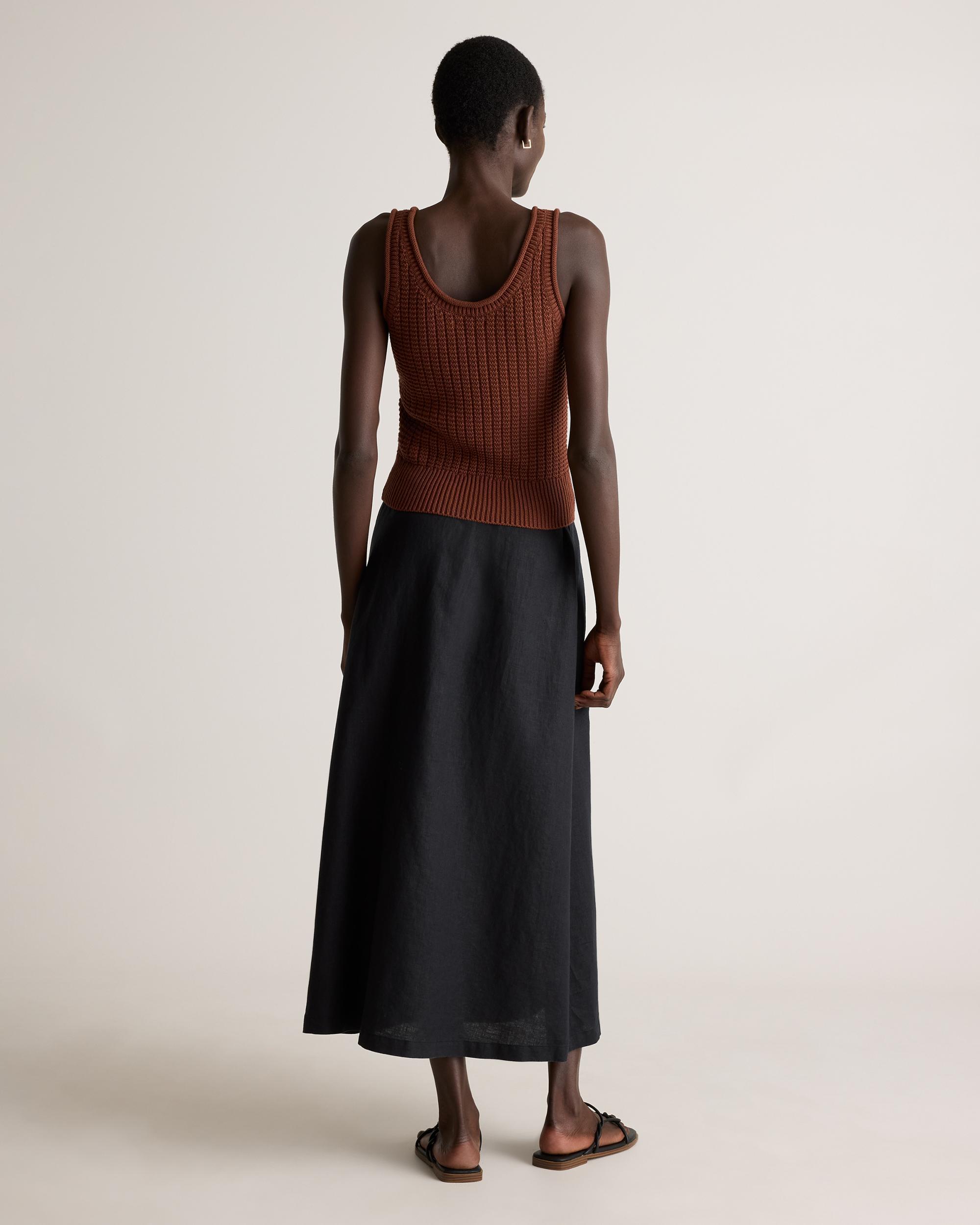 Quince | Women's Waffle Cropped Sweater Tank Top Size XS, Organic Cotton Product Image