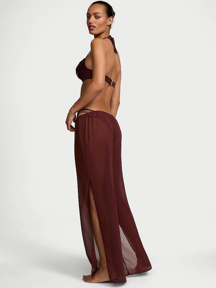 Beachwear Sheer Crinkle Wide-Leg Pants Product Image