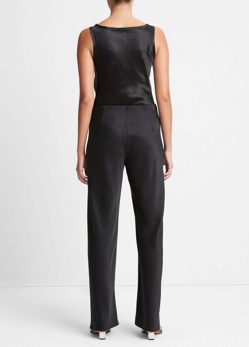 Womens Fluid Satin Bias Pant, Black, Size S Vince Product Image