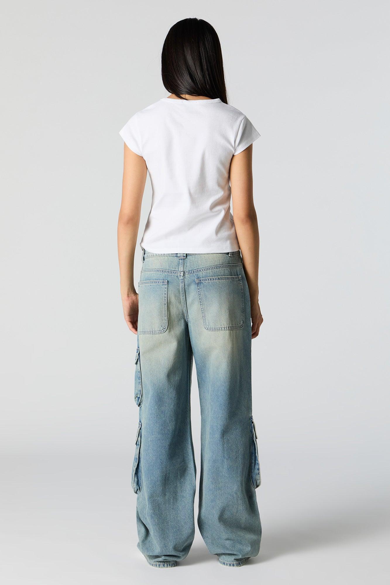 Mid Rise Cargo Jean Female Product Image