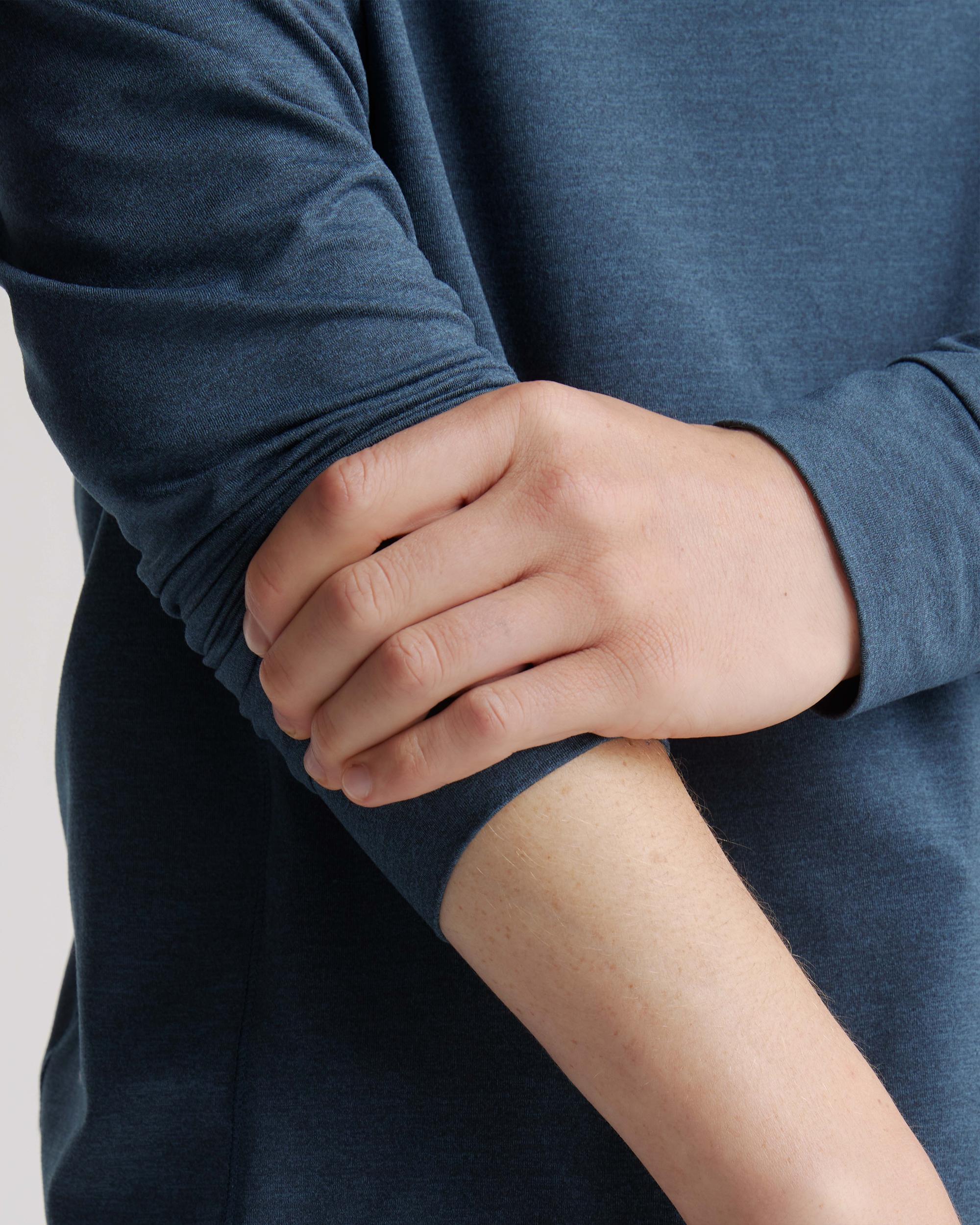 Quince | Men's Flowknit Breeze Performance Long Sleeve Polo Size XL, Recycled Polyester Product Image