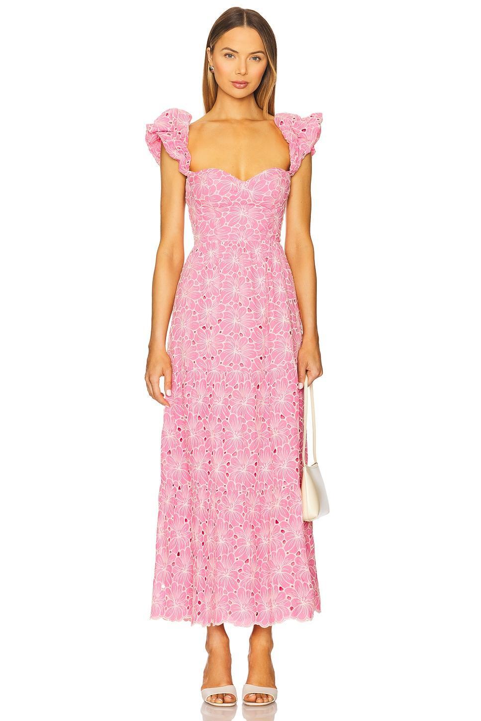 Tasia Maxi Dress Line & Dot Product Image