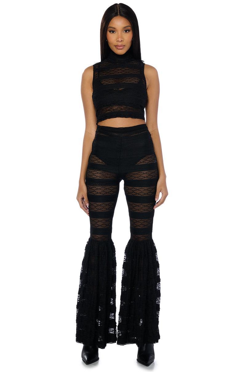 ALL I HAVE LEFT SLEEVELESS MOCK NECK LACE TANK Product Image