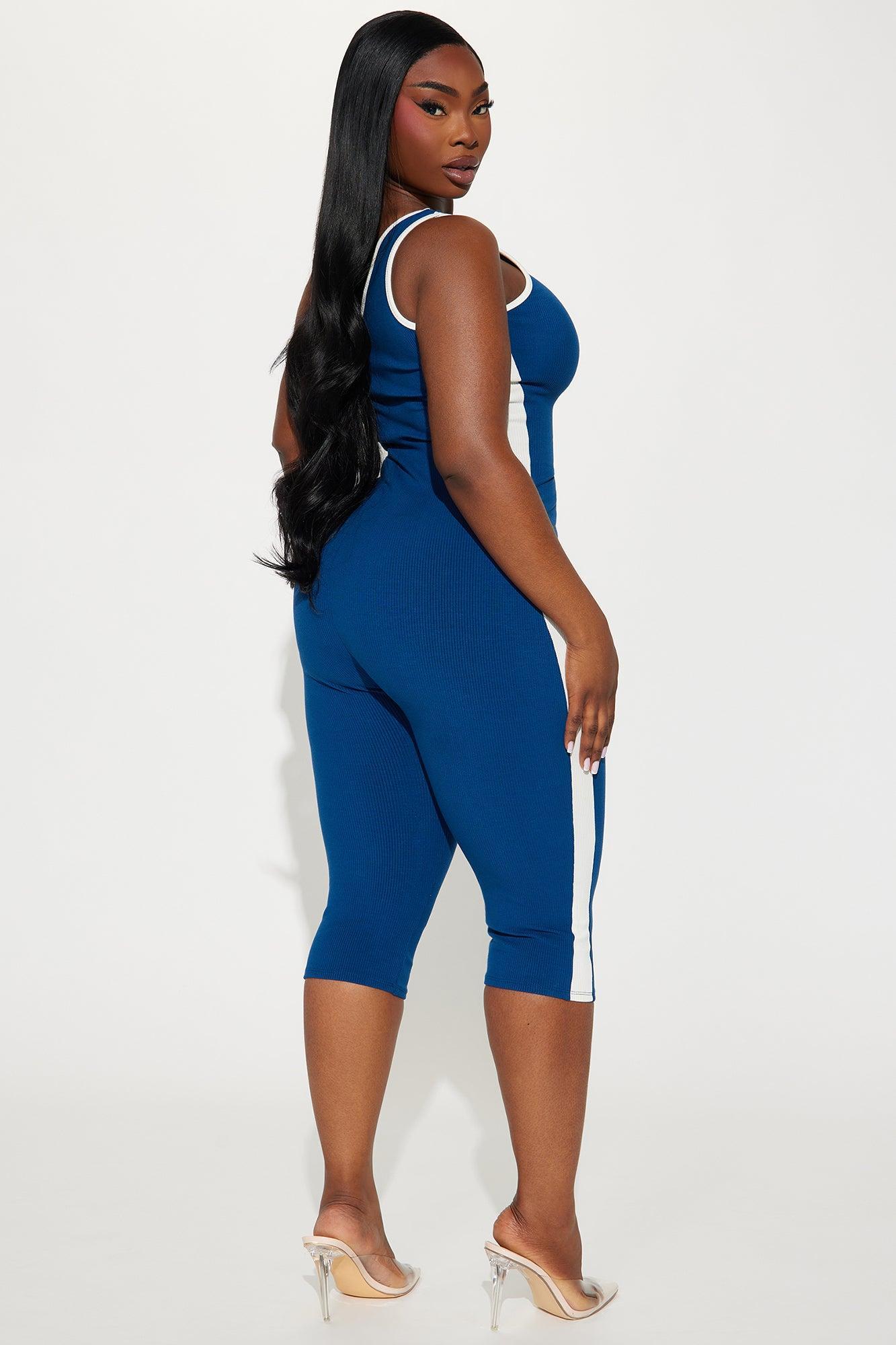 Steph Snatched Capri Jumpsuit - Navy/combo Product Image