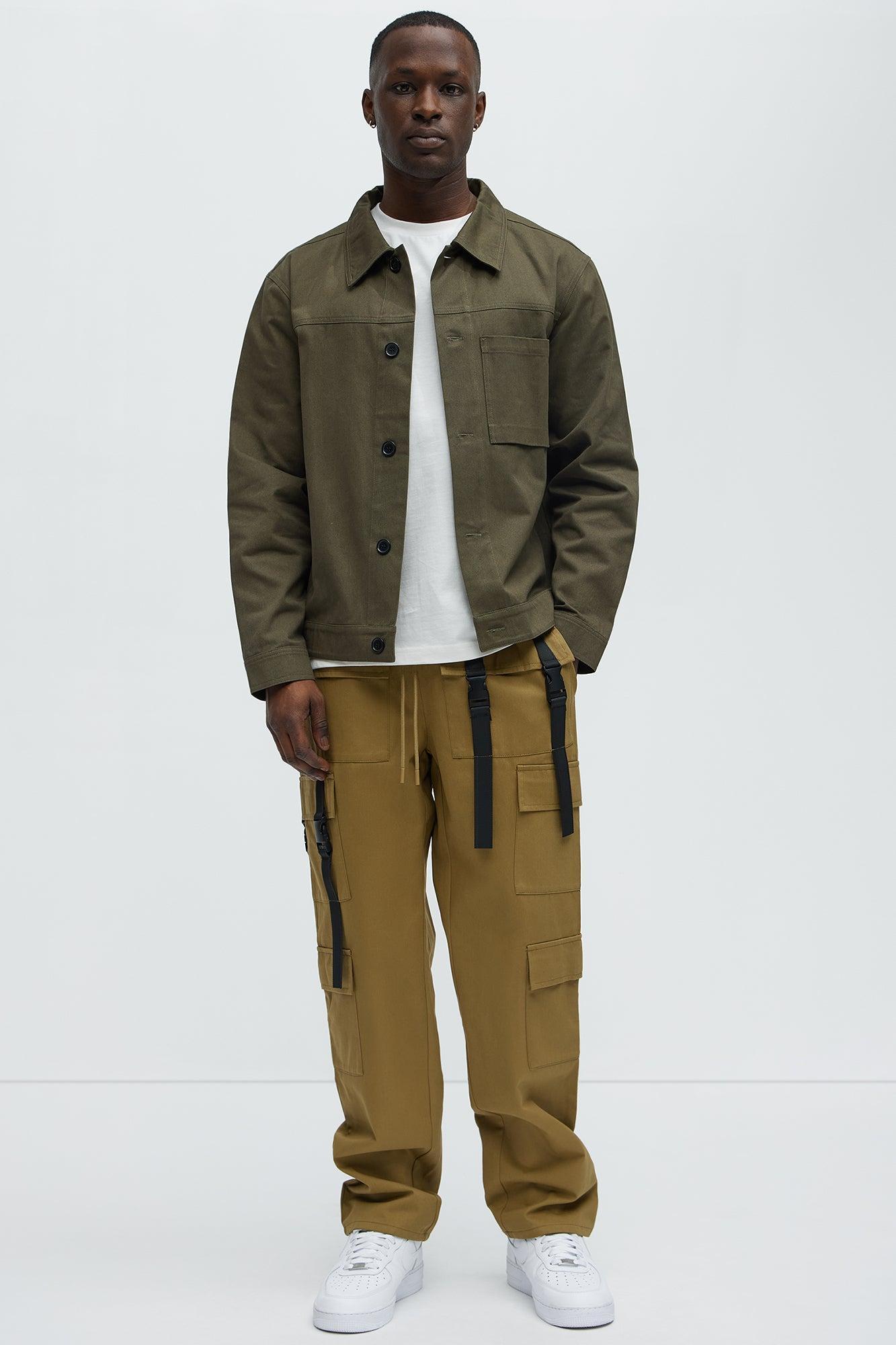 Caught Myself Straight Cargo Pants - Olive Product Image