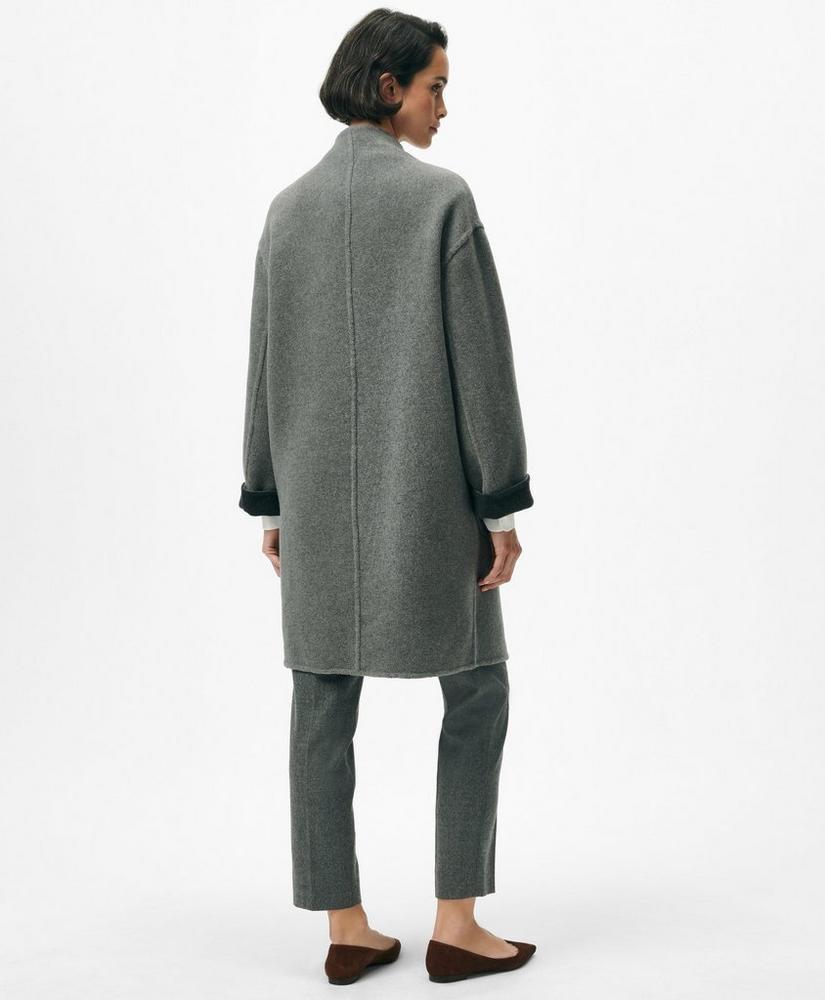 Reversible Single-Button Coat in Wool Blend Product Image
