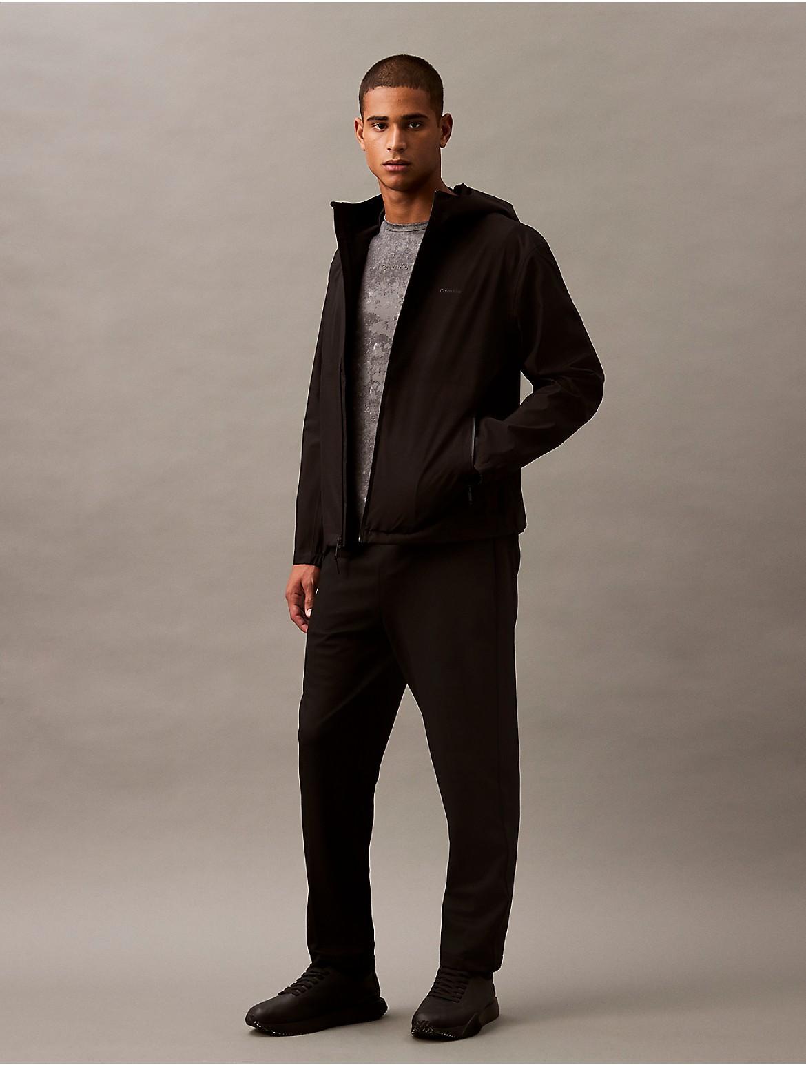 Calvin Klein Men's Water Resistant Unlined Rain Jacket - Black - M Product Image
