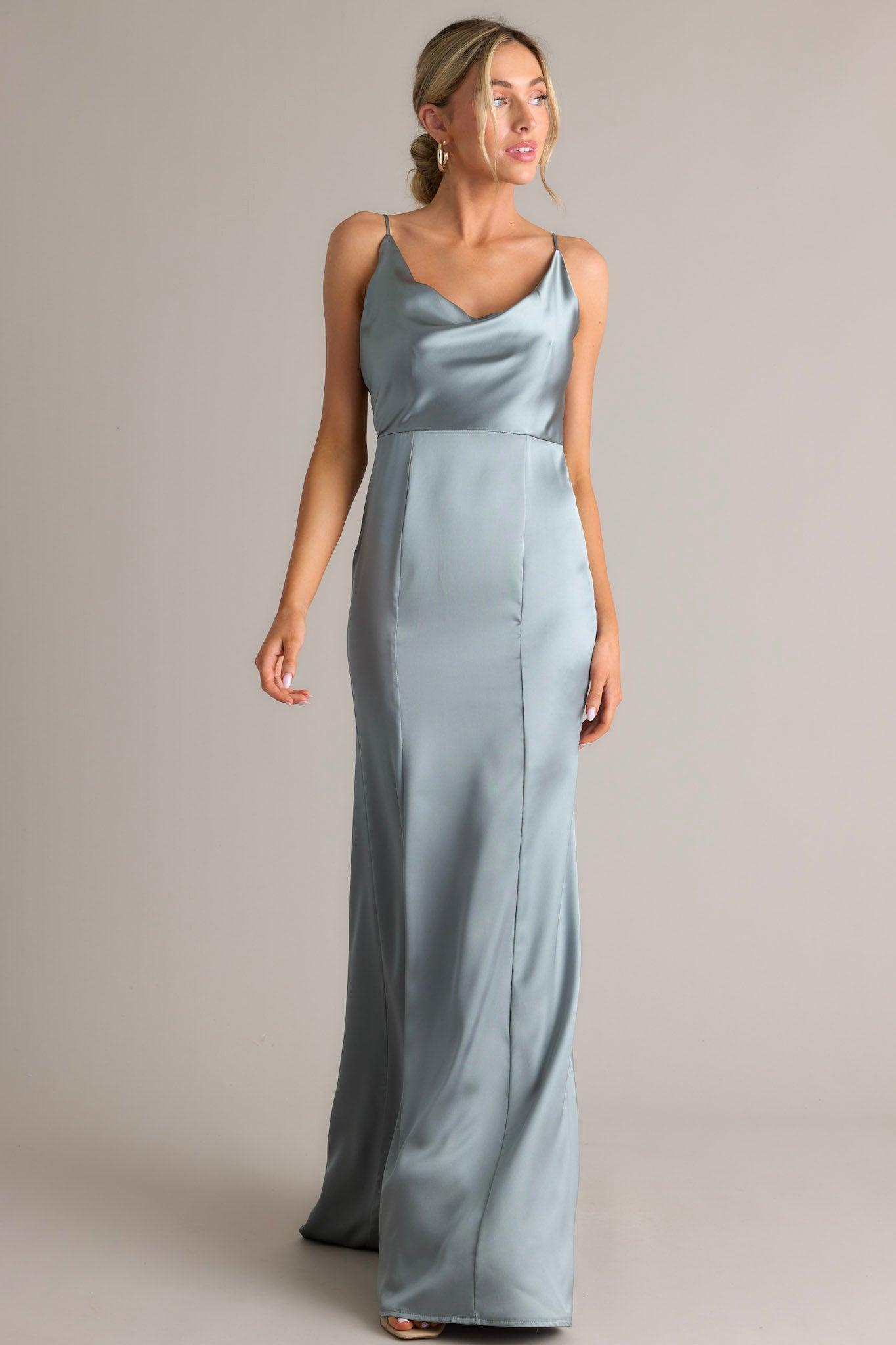 Inner Radiance Ash Blue Maxi Dress Product Image