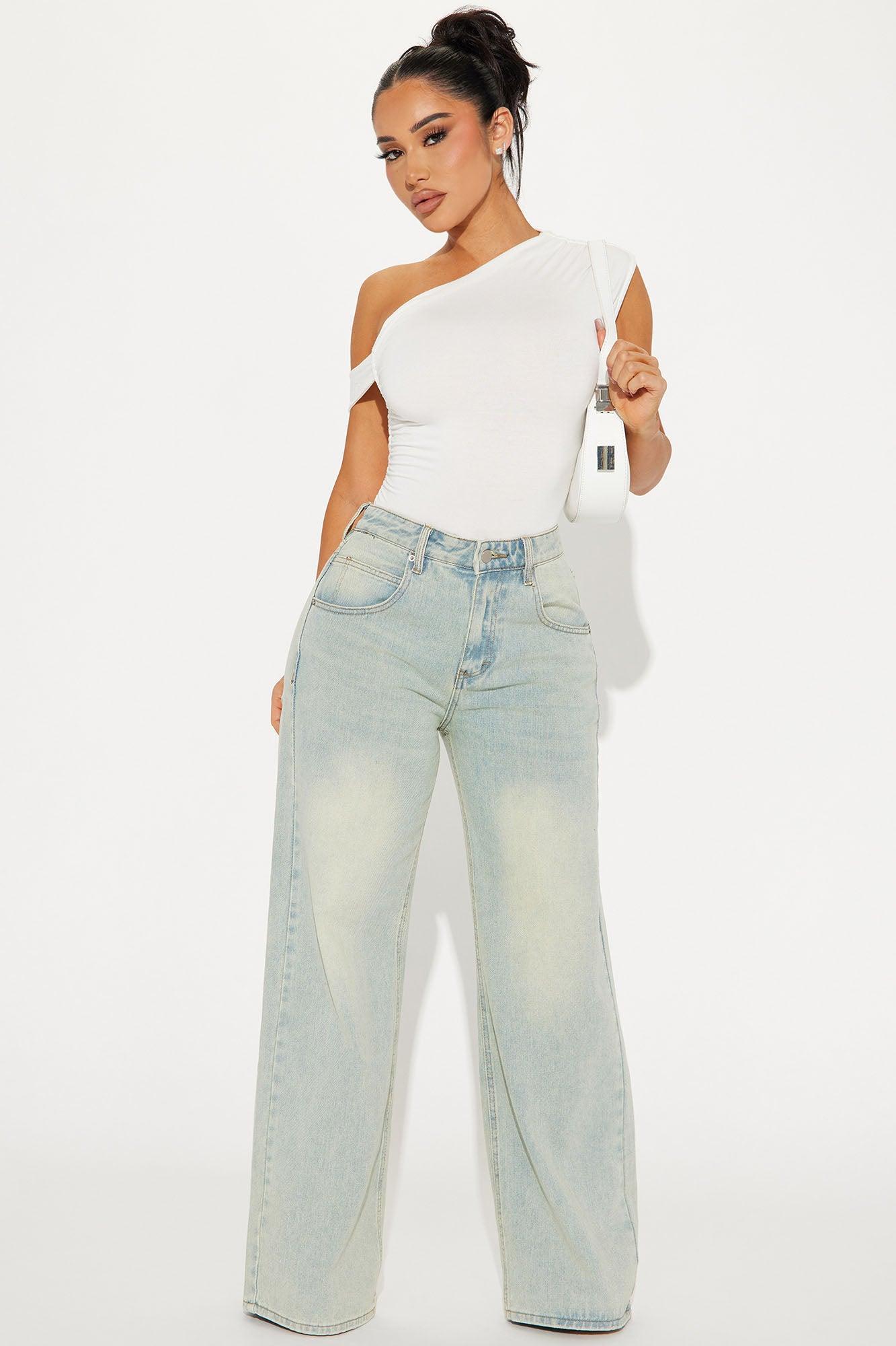 Bianca One Shoulder Top - White Product Image