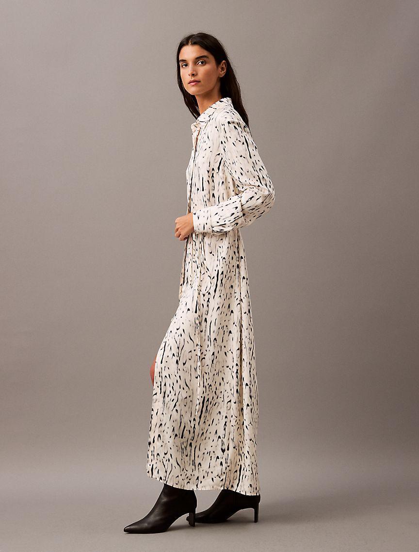 Viscose Twill Maxi Shirt Dress Product Image