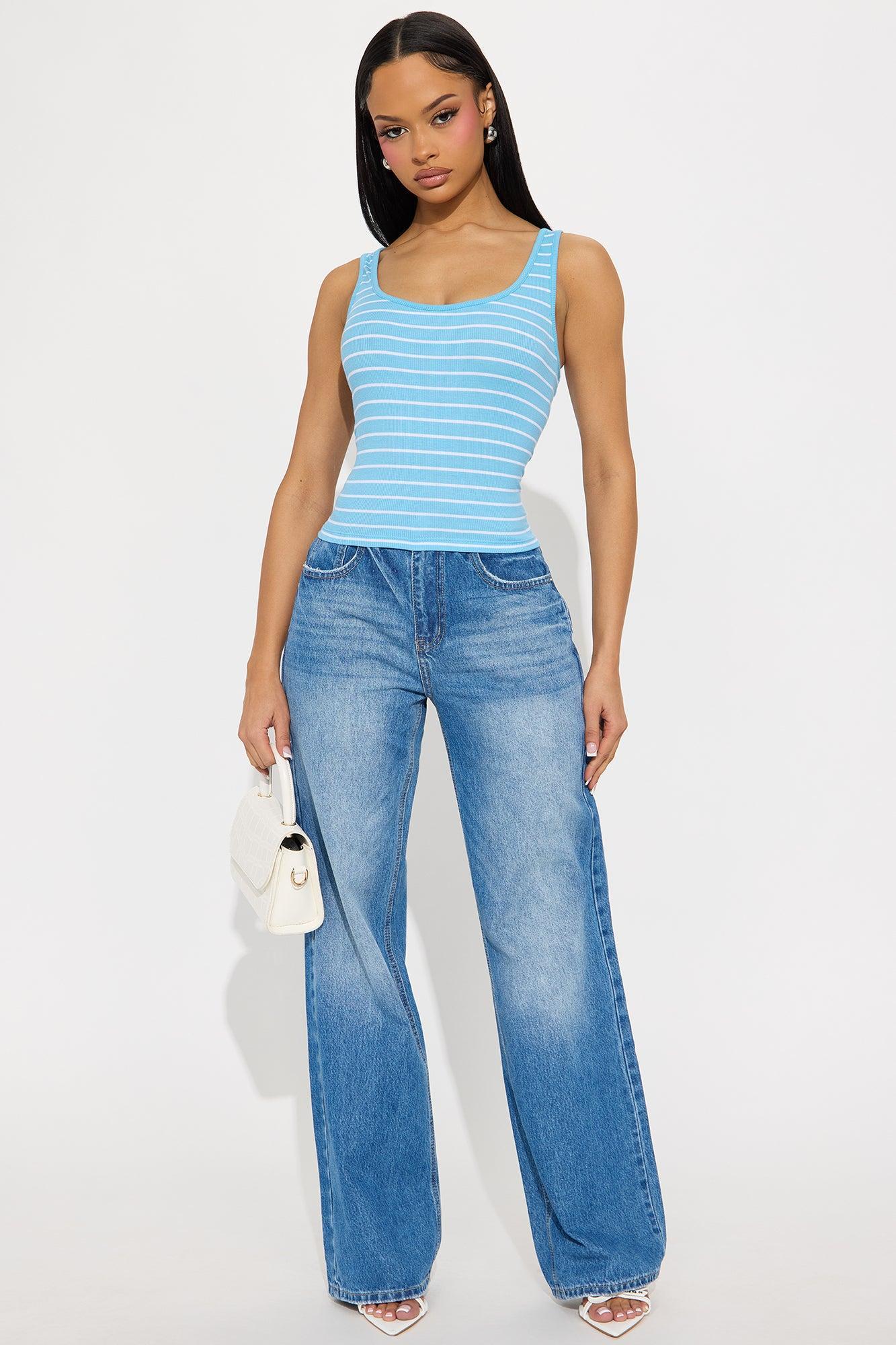 Miranda Tank Top - Blue/combo Product Image