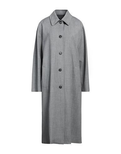 NILI LOTAN Woman Overcoat & Trench Coat Grey Size M Polyester, Virgin Wool, Elastane Product Image