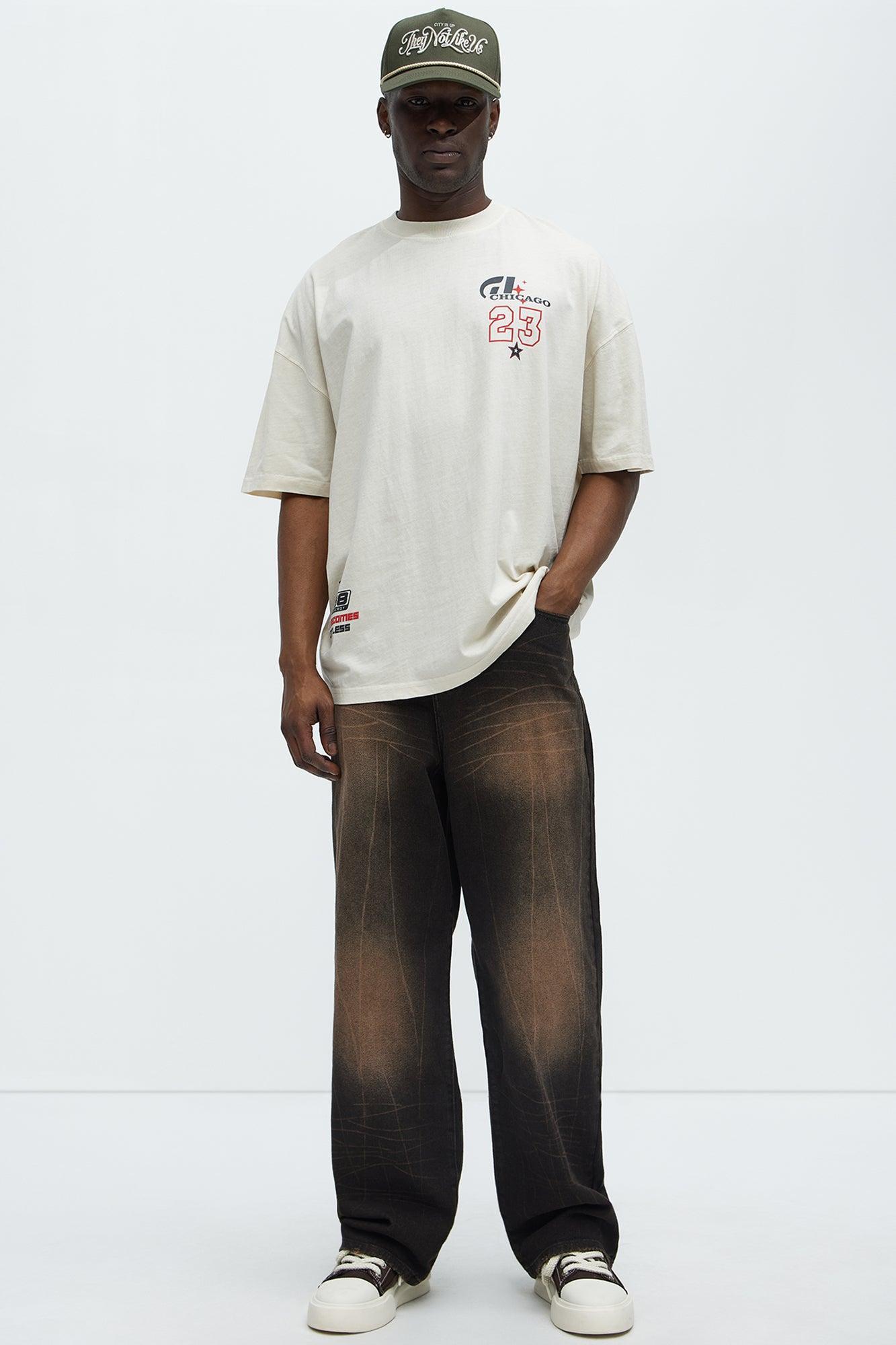 Life Becomes Limitless Oversized Short Sleeve Tee - Cream Product Image