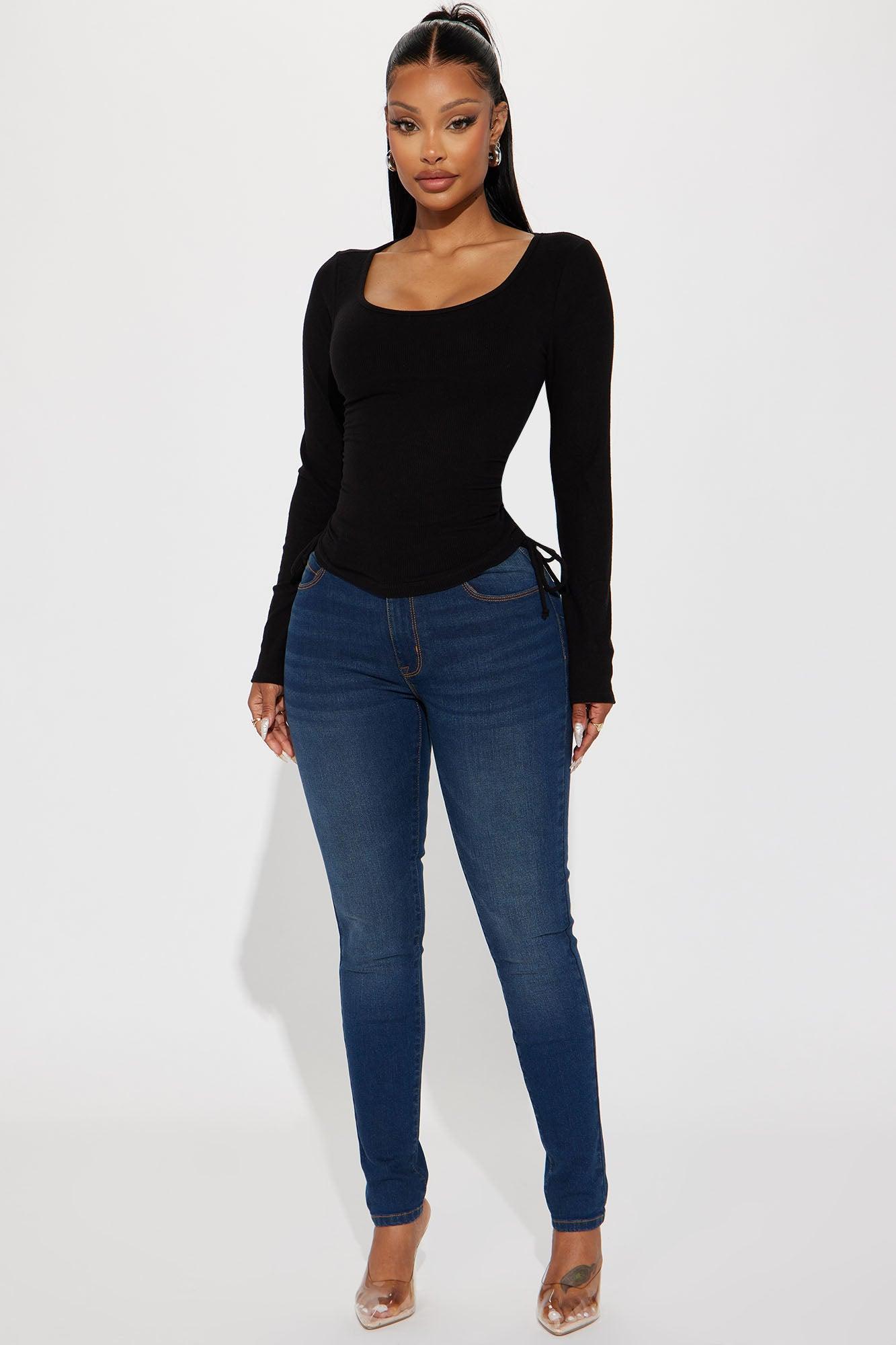 Jamie Ruched Top - Black Product Image