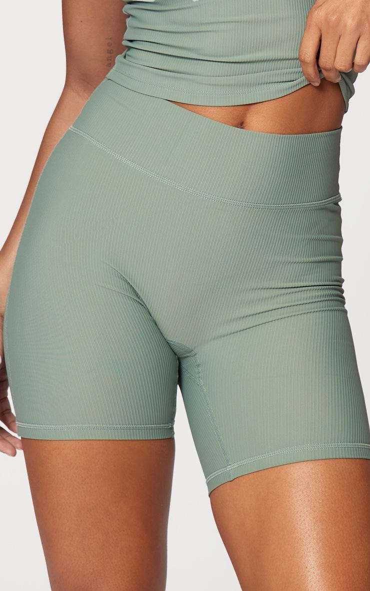 Sea Green Active Rib Gym Shorts Product Image