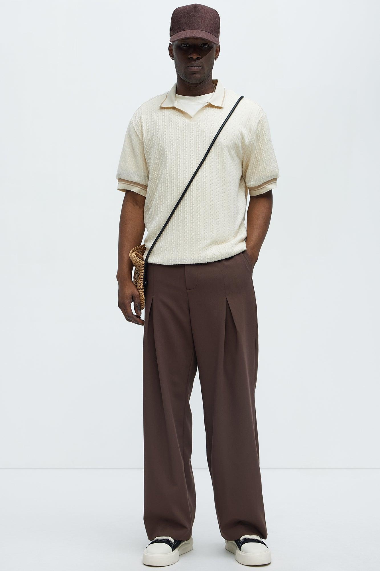 Fisher Knit Johnny Collar Polo - Off White Product Image