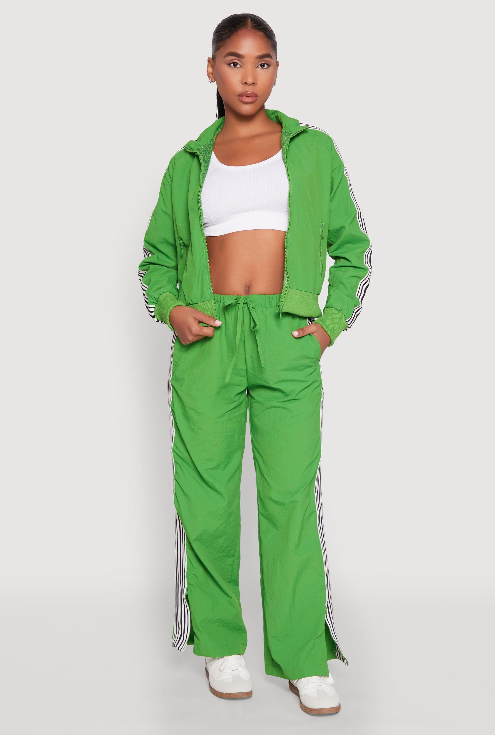 Womens Contrast Trim Mock Neck Track Jacket Product Image
