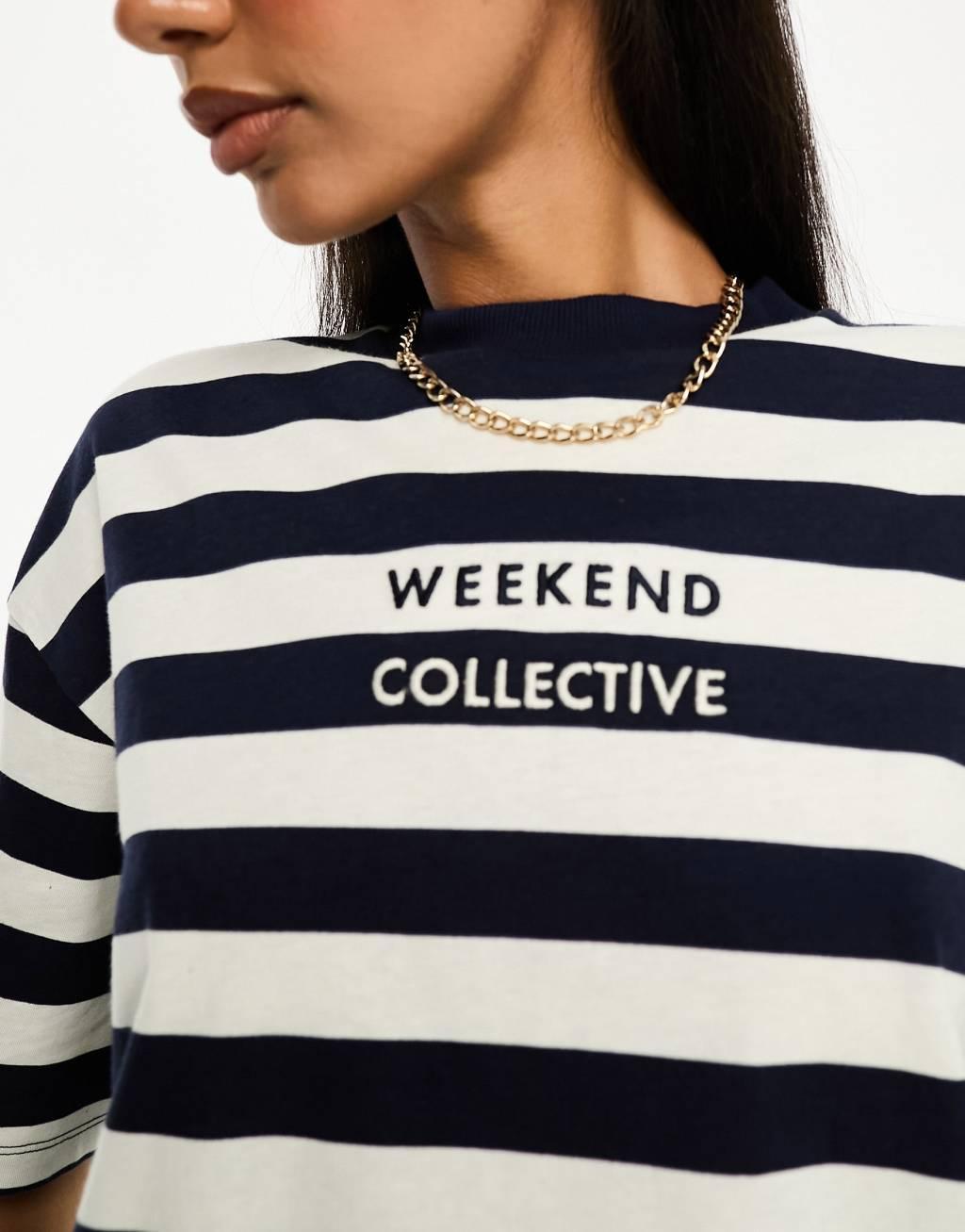 ASOS Weekend Collective breton stripe t-shirt Product Image