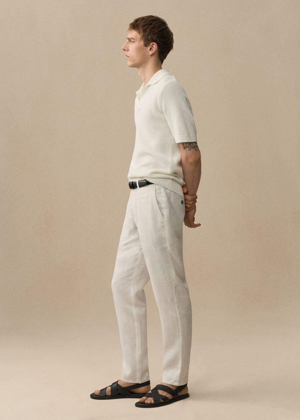 Mango Mens Cotton Trousers Product Image