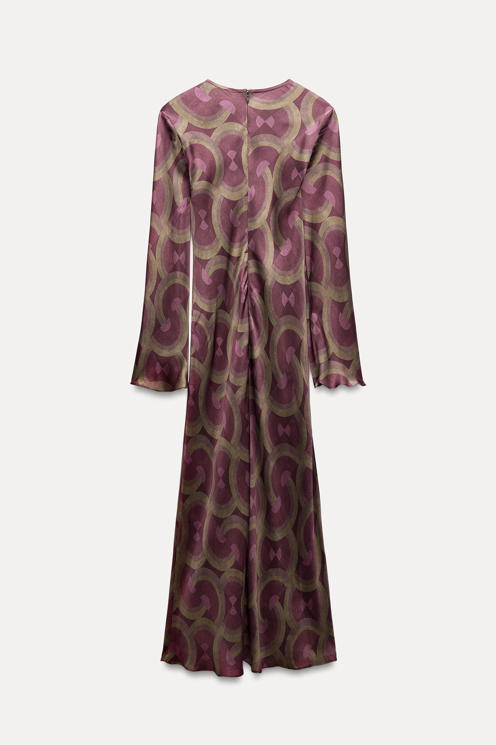 GEOMETRIC PRINT DRESS ZW COLLECTION Product Image