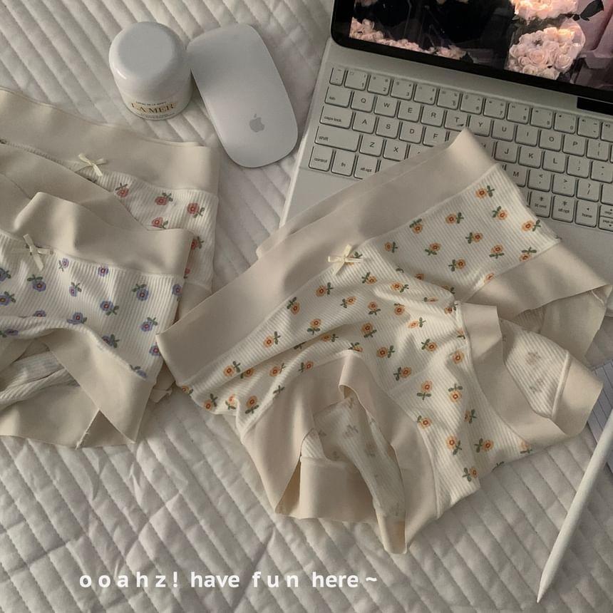 Floral Print Bow Panty Product Image