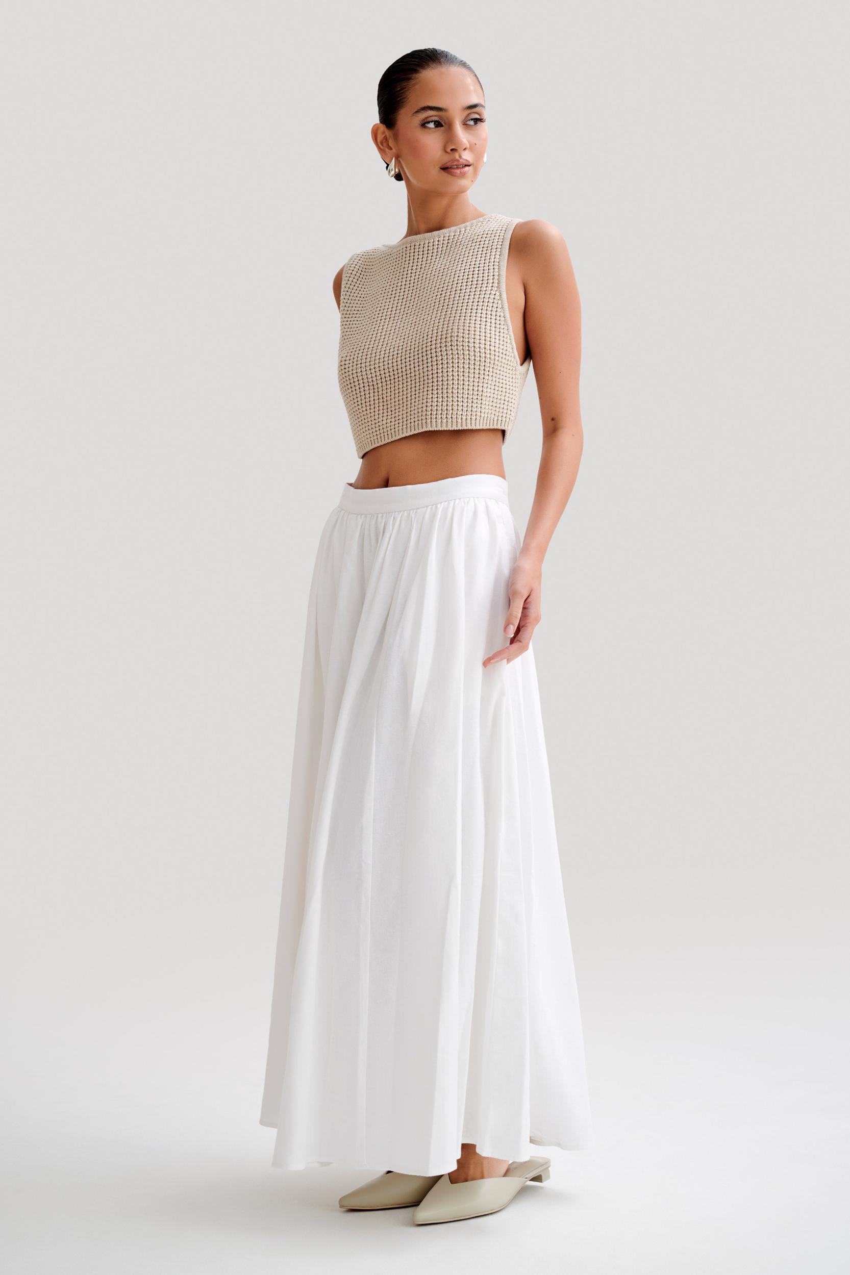 Gianni Sleeveless Knit Top - Natural Product Image