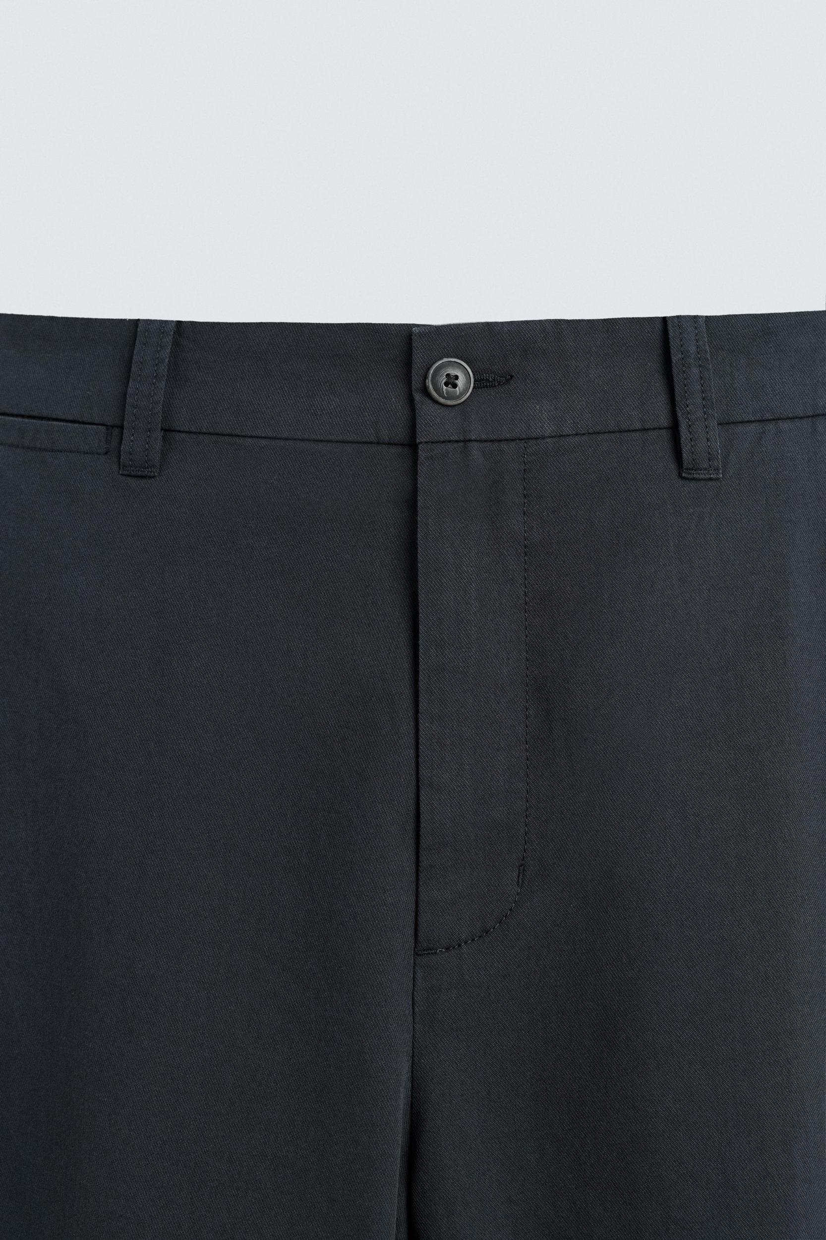 TEXTURED REGULAR FIT PANTS Product Image
