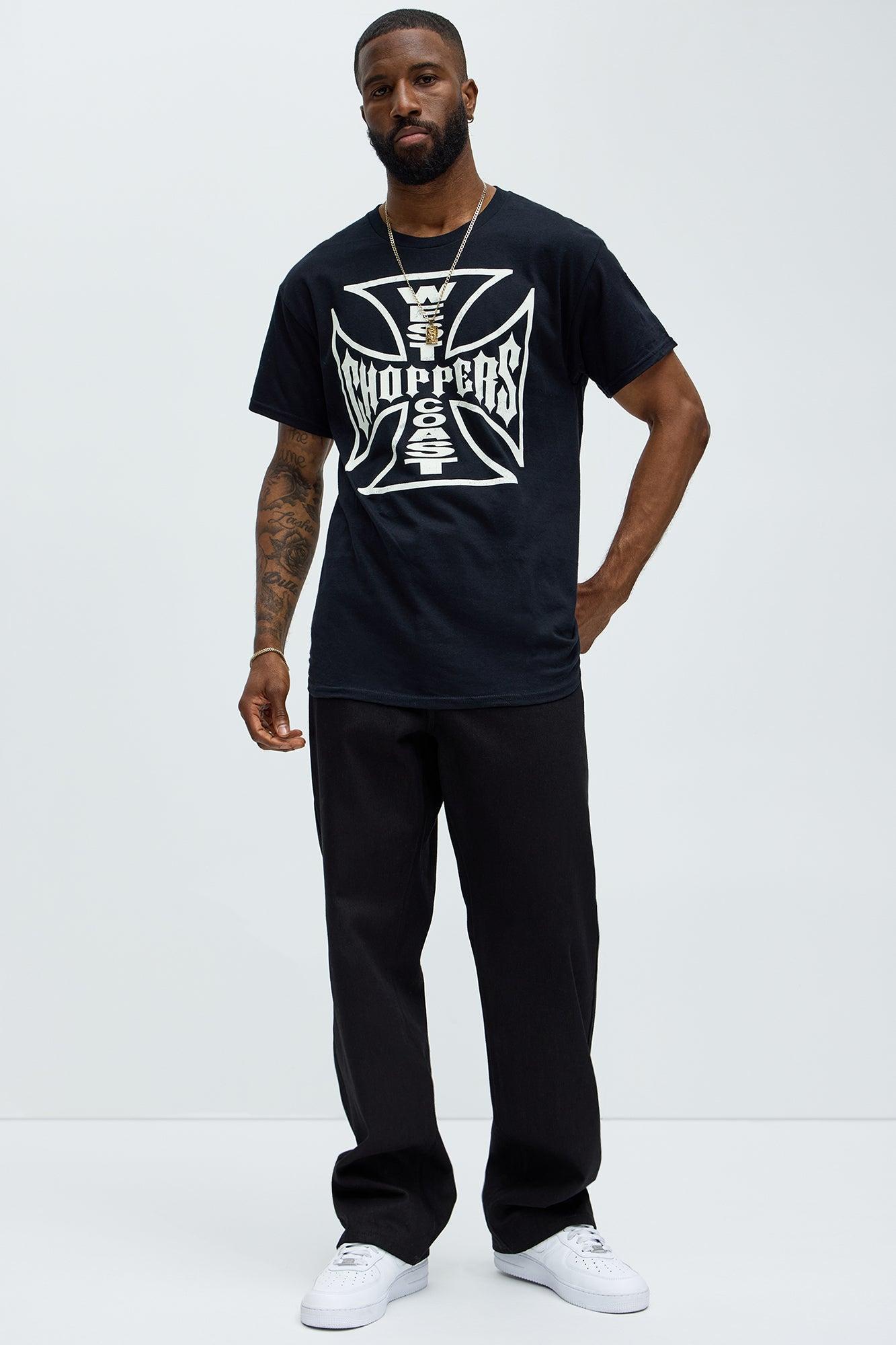 West Coast Choppers Logo Short Sleeve Tee - Black Male Product Image