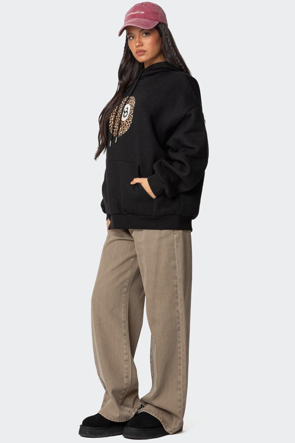 Leopard 8 Oversized Hoodie Product Image