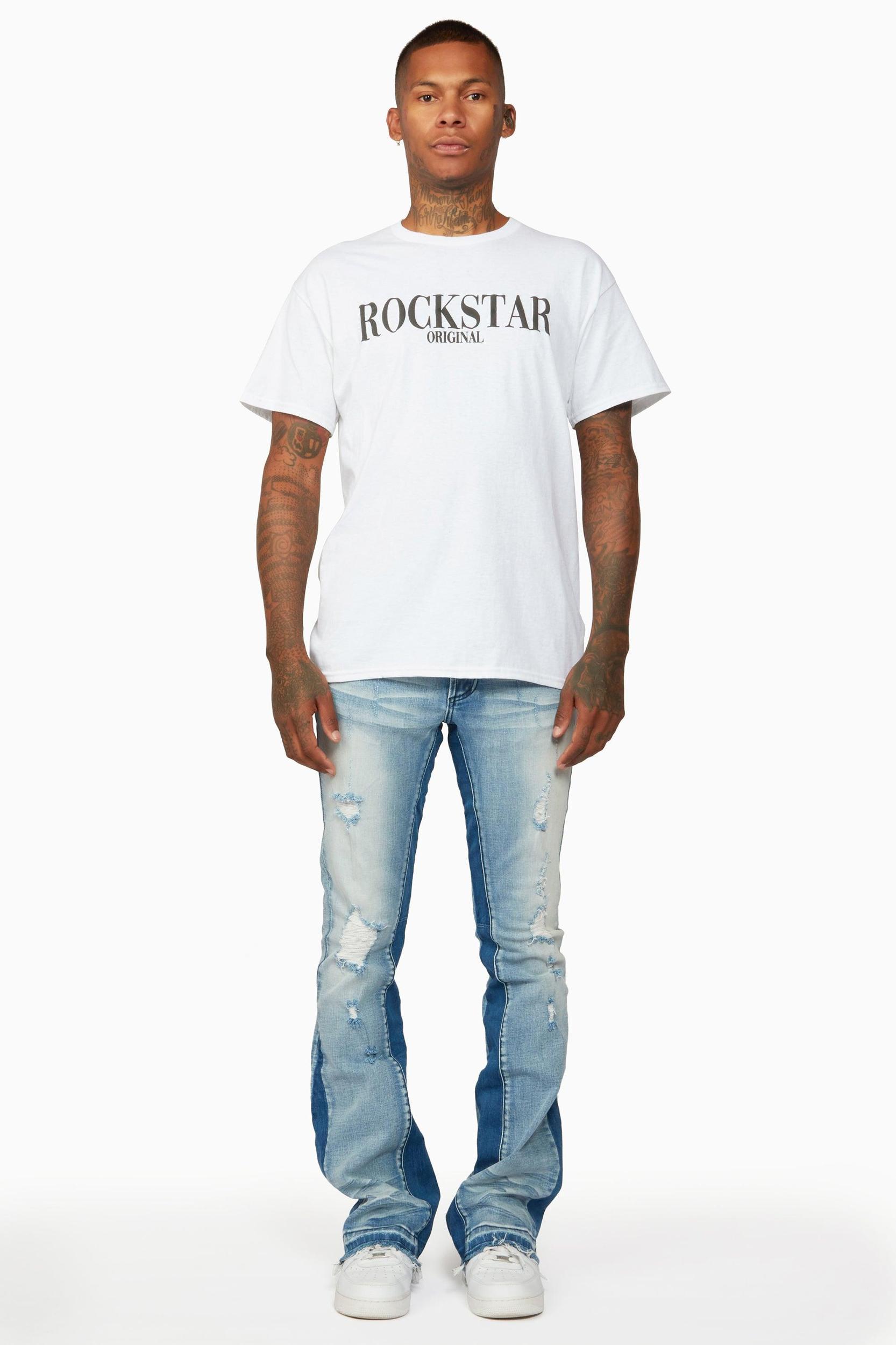 Tibbs Blue Stacked Flare Jean Male Product Image
