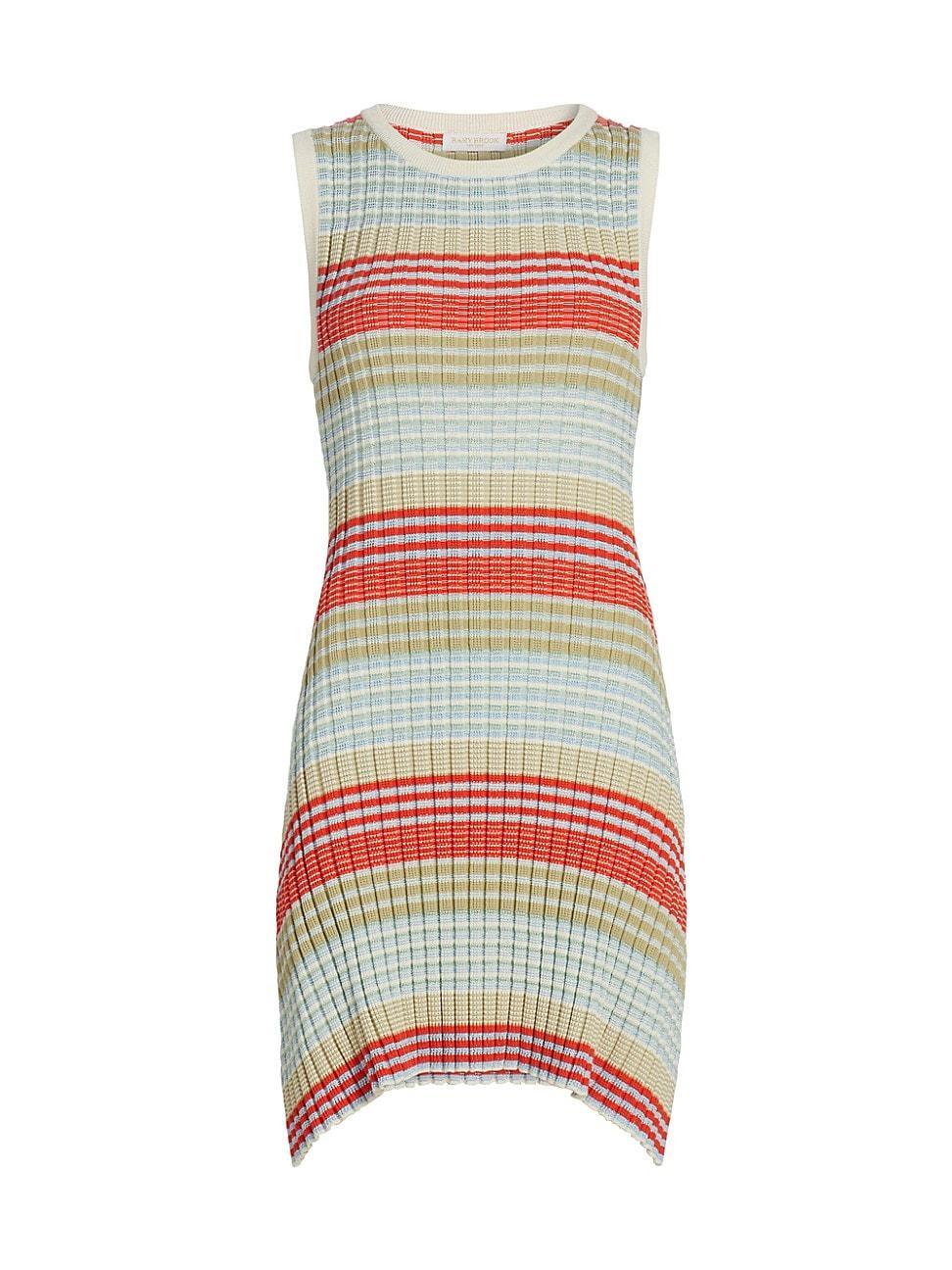 Womens Cailin Stripe Rib-Knit Minidress Product Image