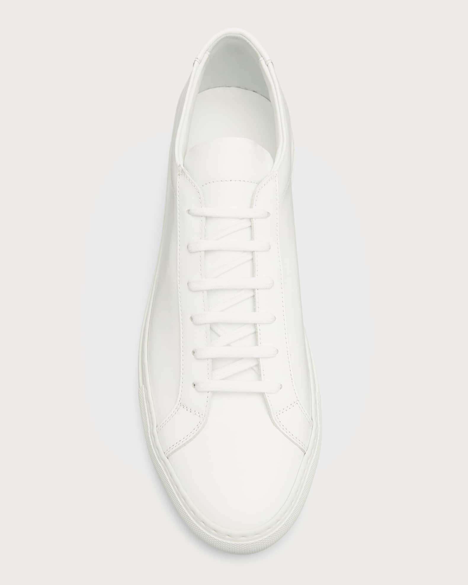 Men's Achilles Leather Low-Top Sneakers, White Product Image