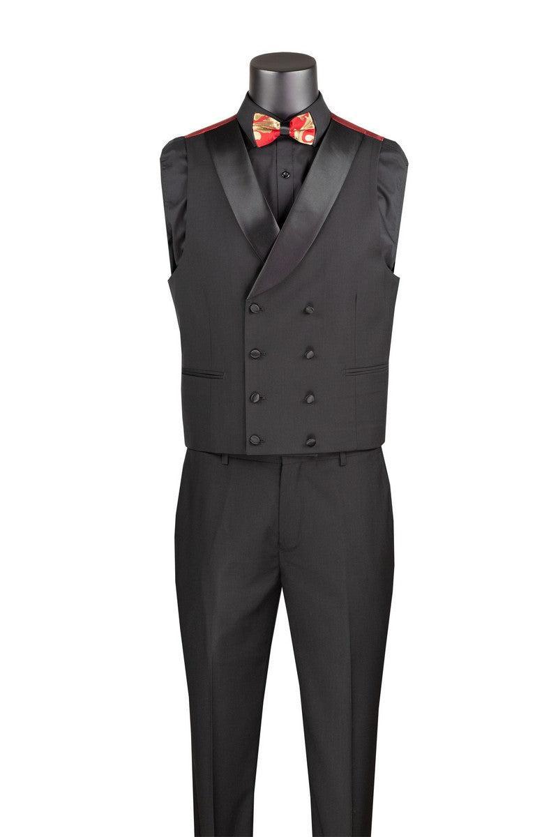 Red Gold Modern Fit 3 Piece Suit with Matching Bow Tie Product Image