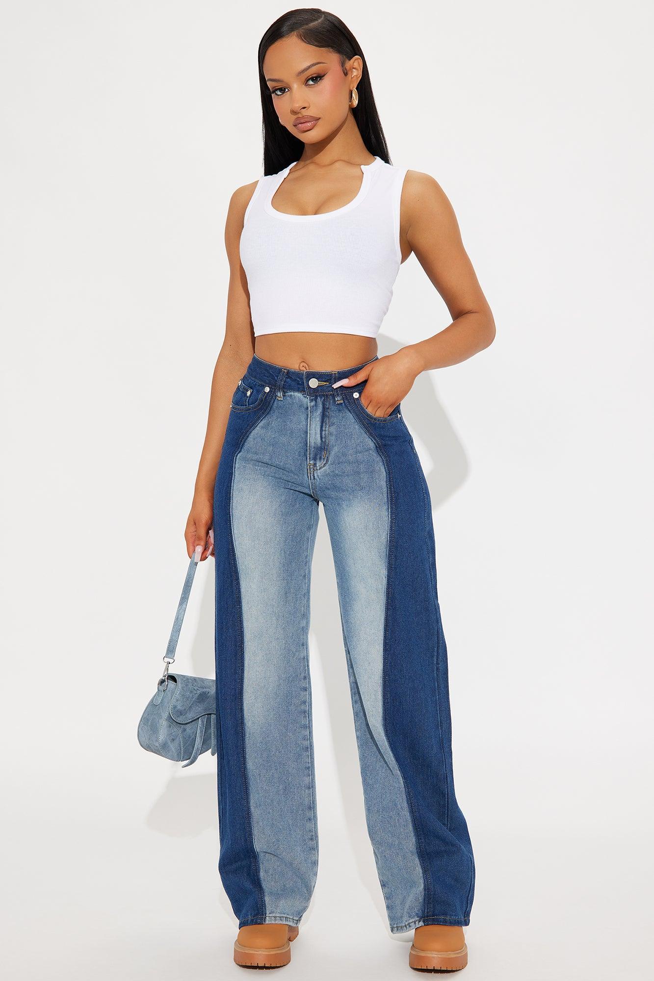 Saddle Up Womens Mid Rise Loose Jeans - Medium Wash Female Product Image