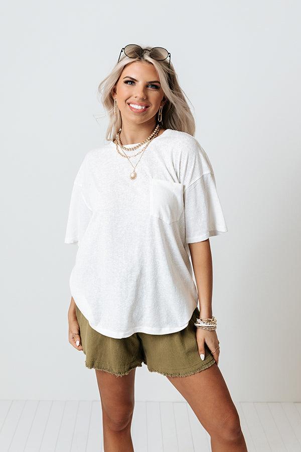 Popular Opinion Shift Tee In Ivory Product Image
