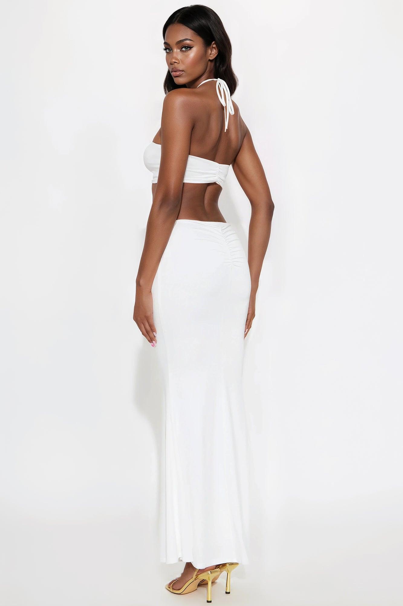 Samantha Cut Out Maxi Dress - White Product Image