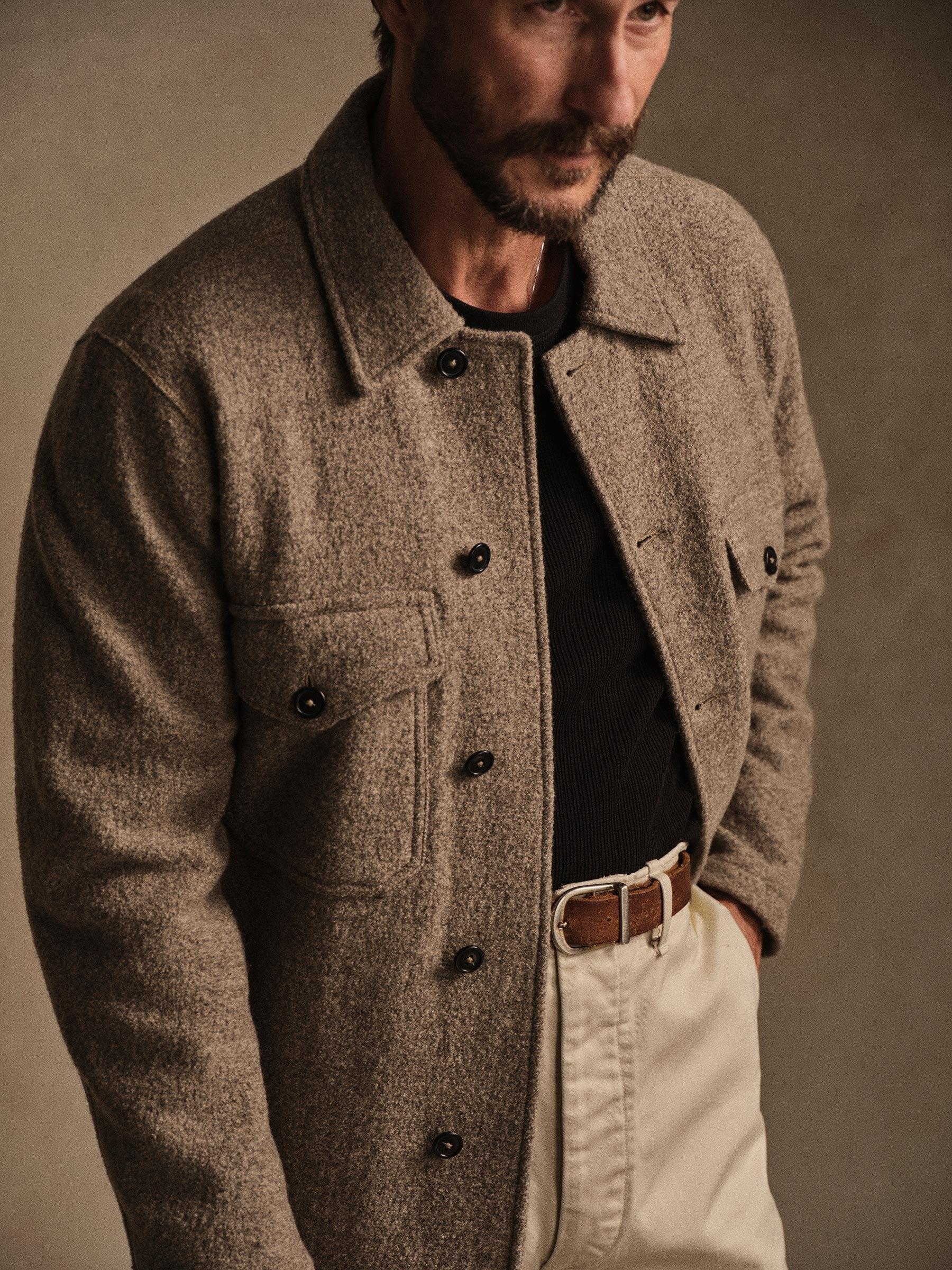 Heather Stone Felted Wool Field Shirt Product Image
