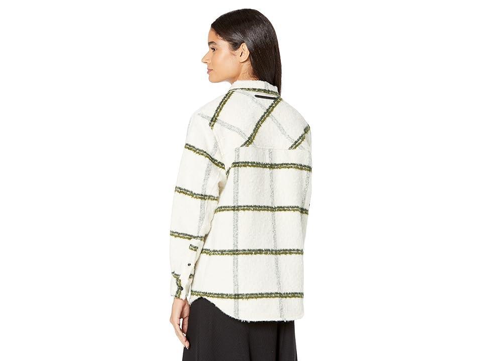 AllSaints Monica Check Shirt (Ivory /Green) Women's Clothing Product Image