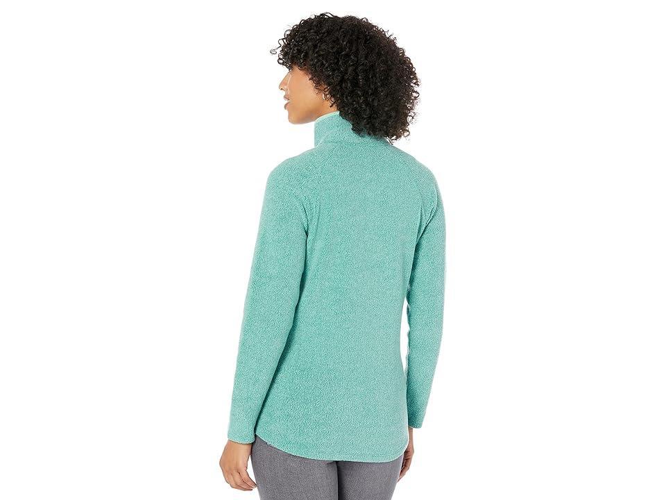 L.L.Bean Tumbled Sherpa 1/4 Snap Pullover (Warm Teal) Women's Clothing Product Image