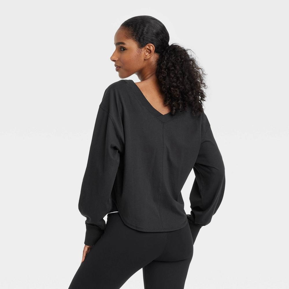 Women's V-Neck Long Sleeve Top - JoyLab™ Product Image