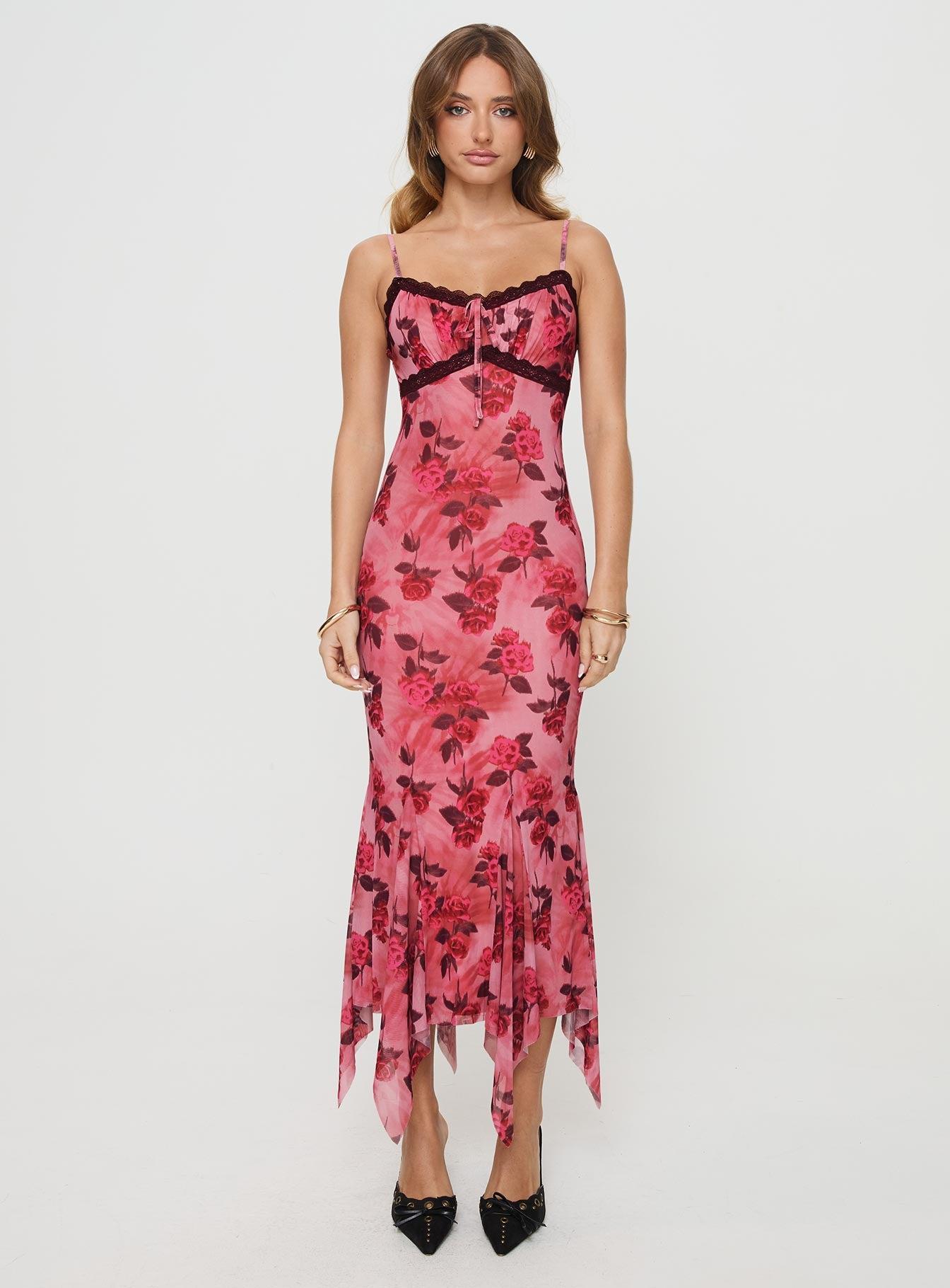 Eirini Maxi Dress Pink Floral Product Image